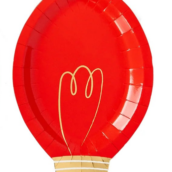 Red Christmas Bulb Shaped Plate