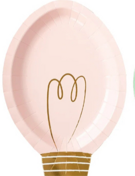 Pink Christmas Bulb Shaped Plate