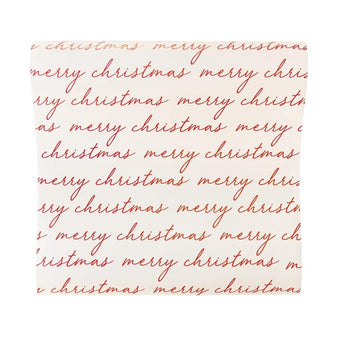 Believe Merry Christmas Script Table Runner