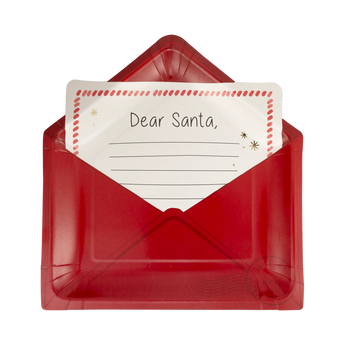 9" Letter to Santa Shaped Plate