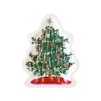 10" Christmas Baubles Tree Shaped Plate