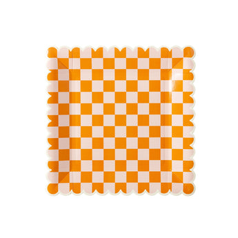 Ghoul Gang Checkered Orange Square 9" Plate