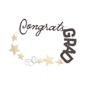 Congrats Grad Cap Banner Set