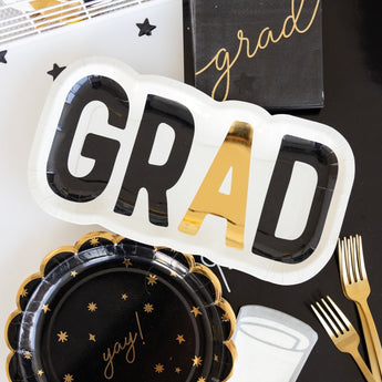 Script Grad Paper Cocktail Napkin