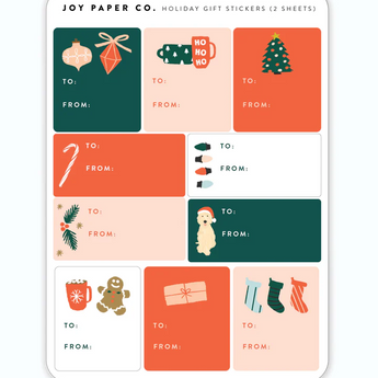Holiday Gift Sticker Sheet