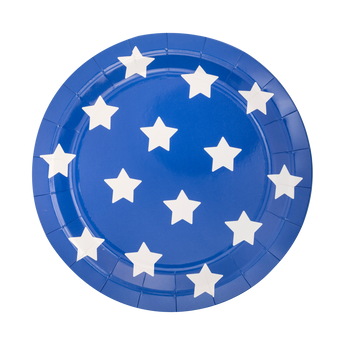 Lady Liberty Blue Stars Paper Plate