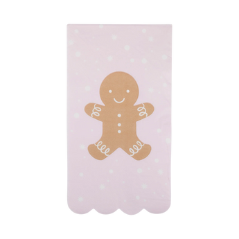 Gingerbread Man Scallop Dinner Napkin