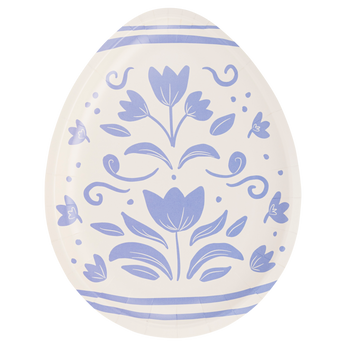 Floral Egg Shaped Plate