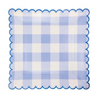 Blue Gingham Plate