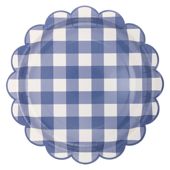 Blue Gingham Plate