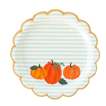 Pumpkin Stripes Plate