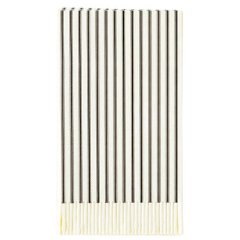 Black Ticking Fringe Dinner Napkin