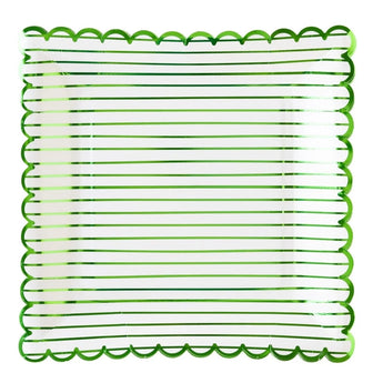 Green Striped Plate