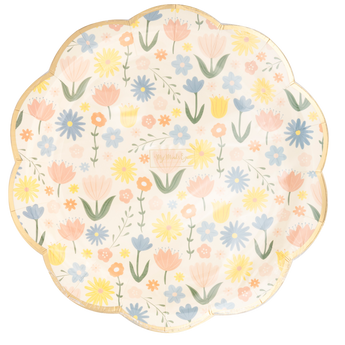 Spring Floral Paper Plate