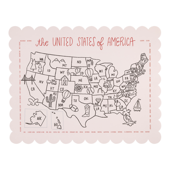 Color the USA Paper Placemat