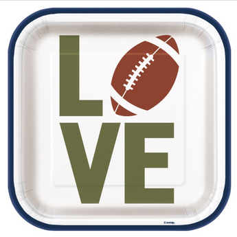 Love Football Square Plate