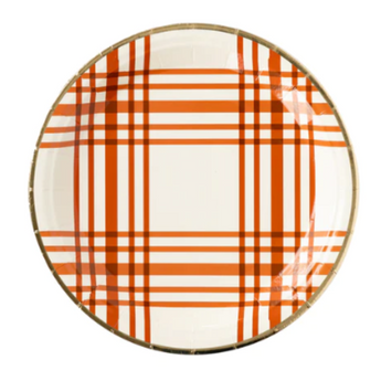 Harvest Plaid 9" Round Plate