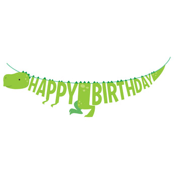 Dino-mite Birthday Shaped Banner