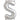 16 inch Northstar Silver Letter S Foil Mylar Balloon