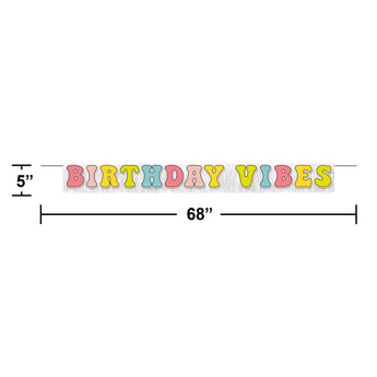 Peace, Love, Party Happy Birthday Banner