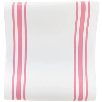 Pink Stripe Paper Table Runner