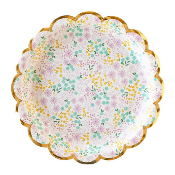 Ditsy Round Floral Scallop 7" Plate