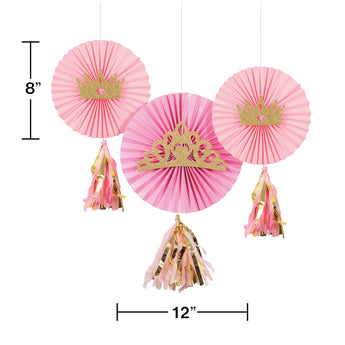 Once Upon a Birthday Hanging Fans w/ Tassels